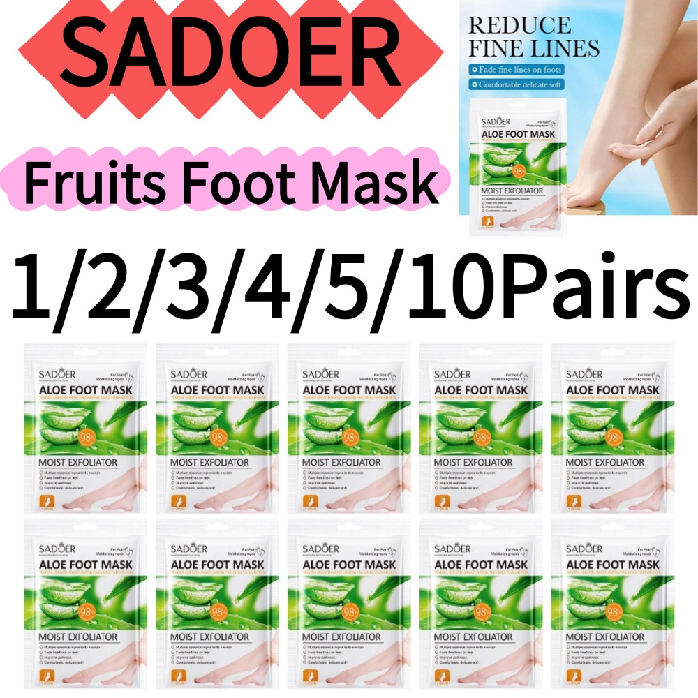 Foot Mask Peeling - 사도어 1/2/3/4/5/10쌍 과일 풋 마스크 보습