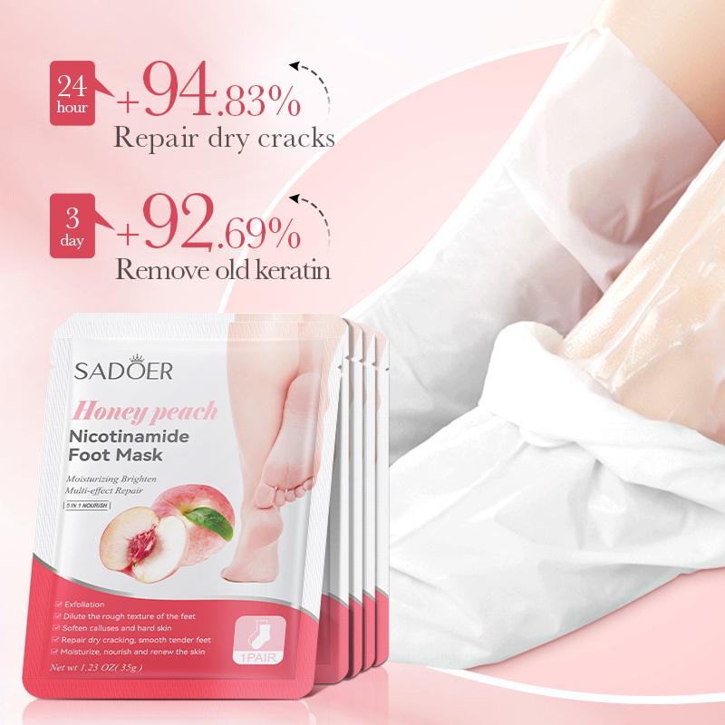 Foot Mask Peeling - 사도어 과일 풋 마스크 1쌍, 보습