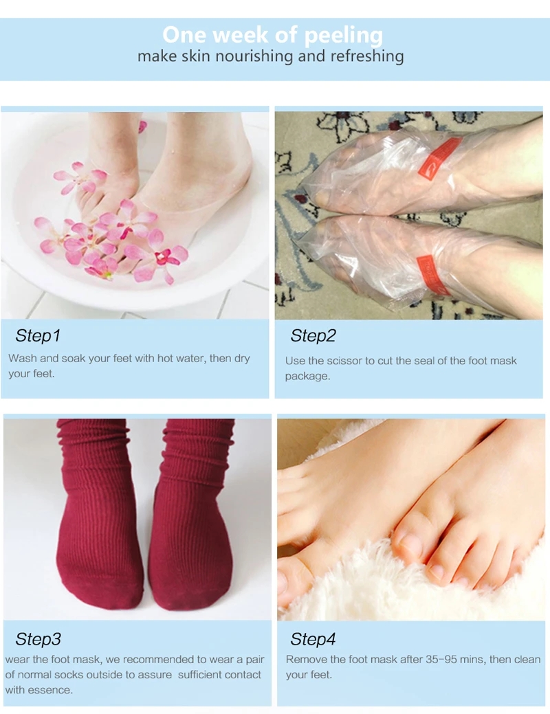 6팩 엑스폴리에이팅 풋 마스크 피트 필링 마스크 스파  - Foot Mask Peeling 리뷰 및 가격
